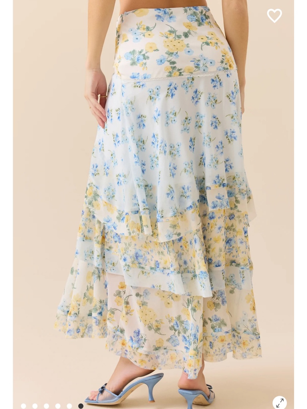 Altar’d State Emmalyn Ruffle Maxi Skirt NWT Floral Tiered Maxi Skirt - Picture 6 of 6